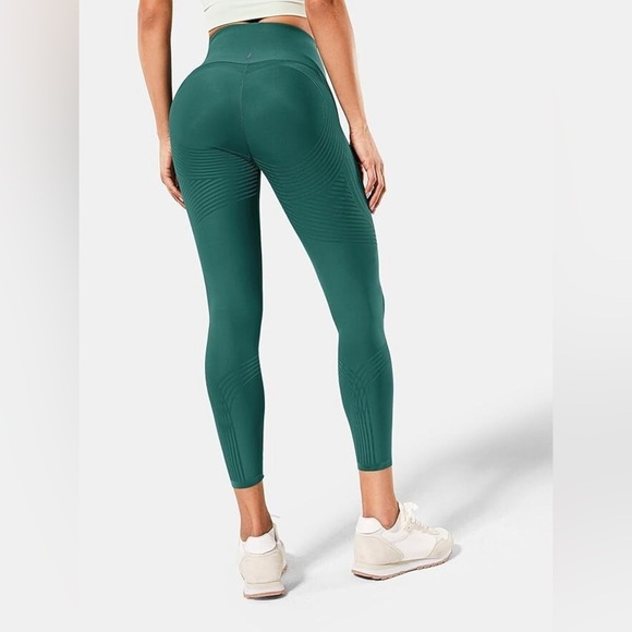 Fanka Full length Body sculpt Teal Patterned Leggings Medium? reversible tights - Picture 2 of 16